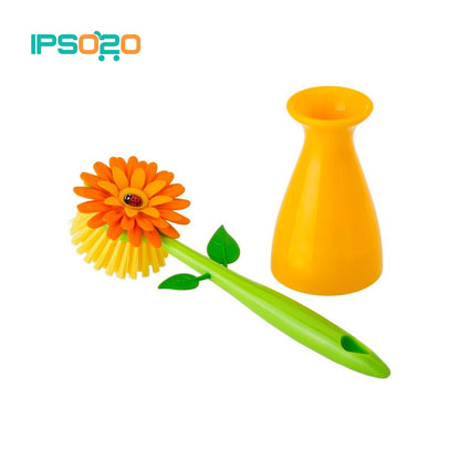 VIGAR Flower Power Dish Brush with Vase
