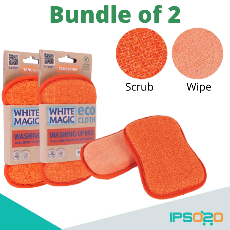 [ Bundle of 2 ] White Magic Dishwashing Sponge Washing Up Pad