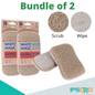 [ Bundle of 2 ] White Magic Dishwashing Sponge Washing Up Pad