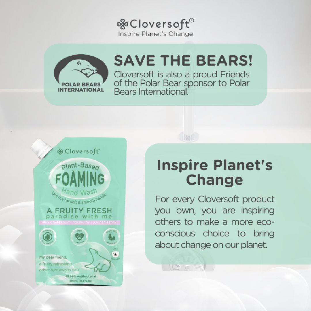 CLOVERSOFT Plant Based Bubbly Foaming Hand Wash 230ml + 30ml