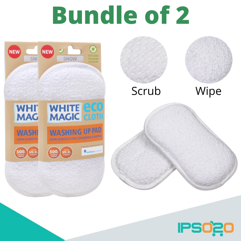 [ Bundle of 2 ] White Magic Dishwashing Sponge Washing Up Pad