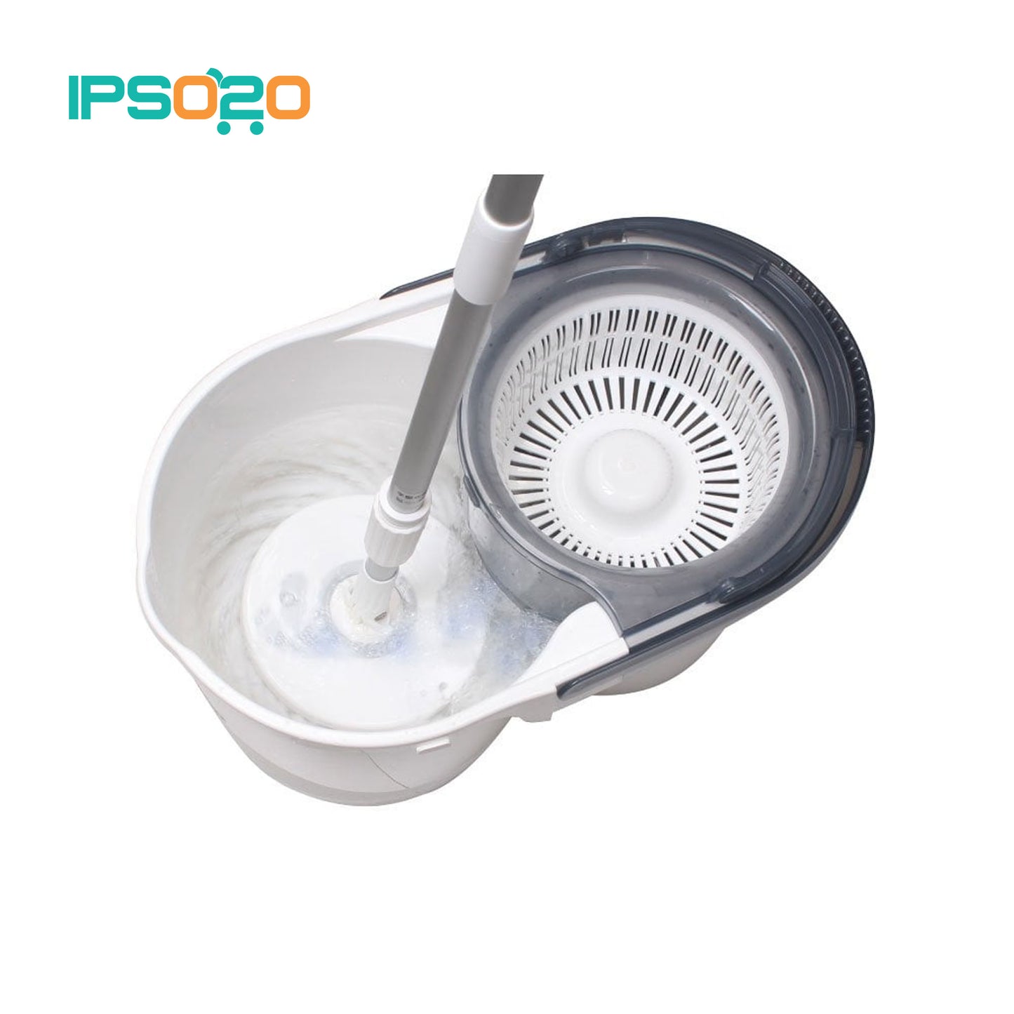 [New Model] White Magic TURBO Hand Press Spin Mop Set (with FREE 3 mop heads) / Dual Spin Model / 1 Year Bucket Warranty
