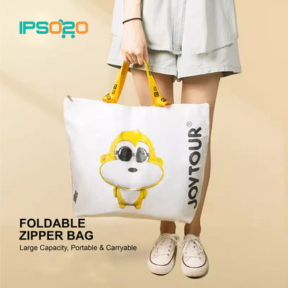 JOYTOUR Large Foldable Zipper Shopping Bag - Dual Carry Handles