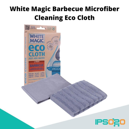 White Magic Barbecue Microfiber Cleaning ECO Cloth / No Detergent Needed | with Water ONLY