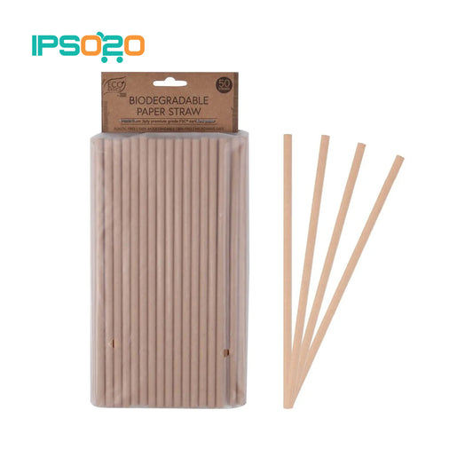 Eco Basics Biodegradable Paper Straw - 50pc