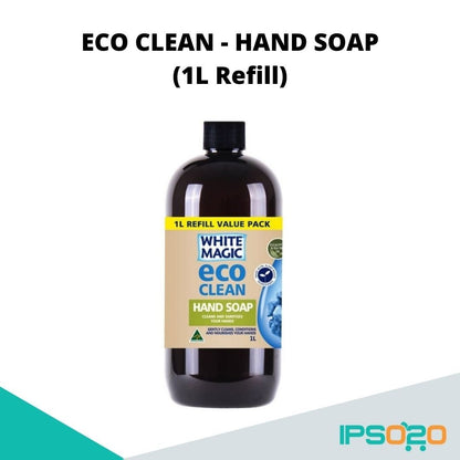 White Magic Eco Clean - Hand wash / Soap / Palm Oil Free / Chlorine Free / Ammonia Free Biodegradable & Marine / Septic Safe No Harsh Chemicals / Made In Australia