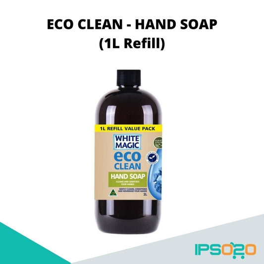 White Magic Eco Clean - Hand wash / Soap / Palm Oil Free / Chlorine Free / Ammonia Free Biodegradable & Marine / Septic Safe No Harsh Chemicals / Made In Australia