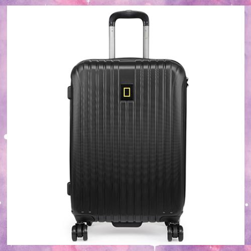 National Geographic Track Trolley M [ABS Hardcase Luggage/Suitcase, Aluminum trolley system with push button, TSA lock, Four double spinner wheels]