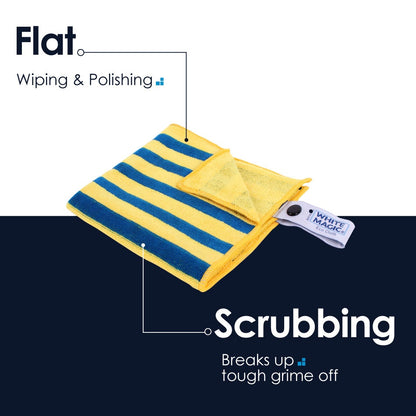 White Magic Microfiber Cleaning Bathroom Eco Cloth [ No Detergent Needed / With Water ONLY / Remove Scum / Hard Water Stain / premium blend of Korean microfibre / Strong / absorbent] IPSo2o