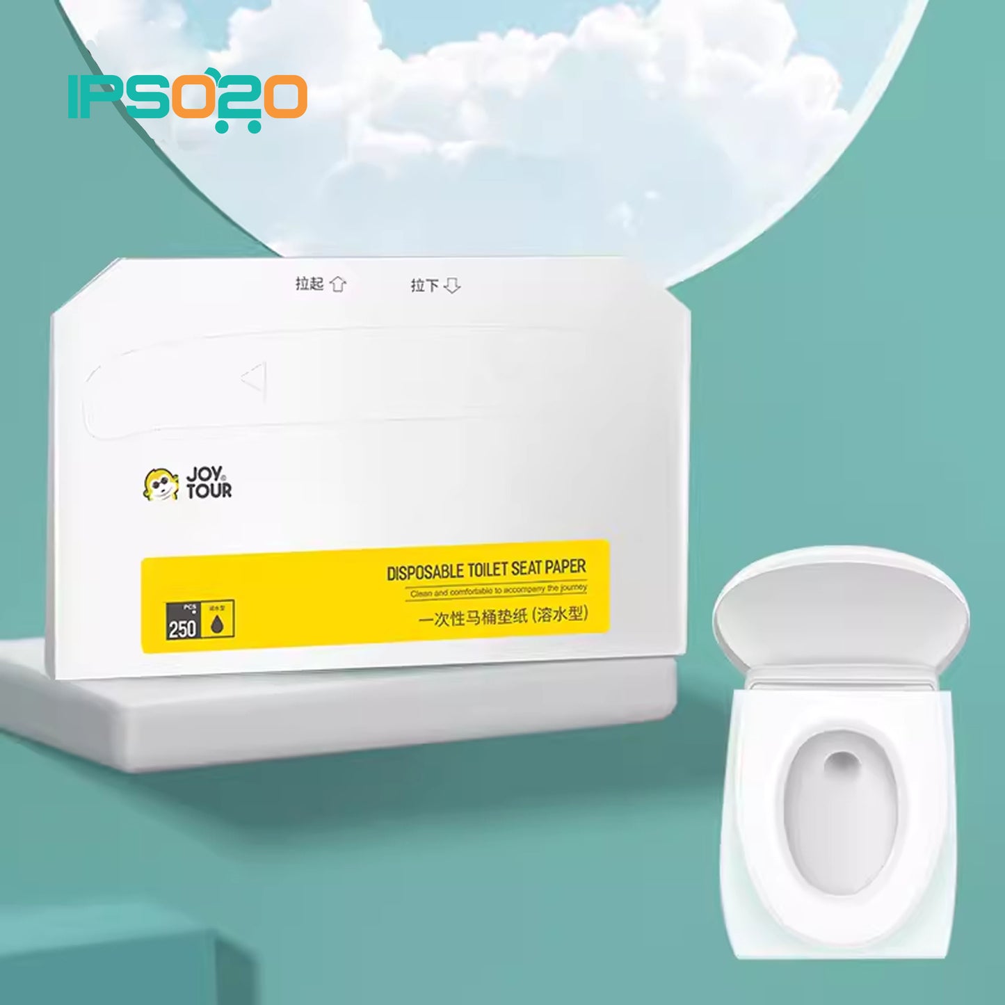 JOYTOUR Disposable Toilet Seat Paper - 250 pcs pack