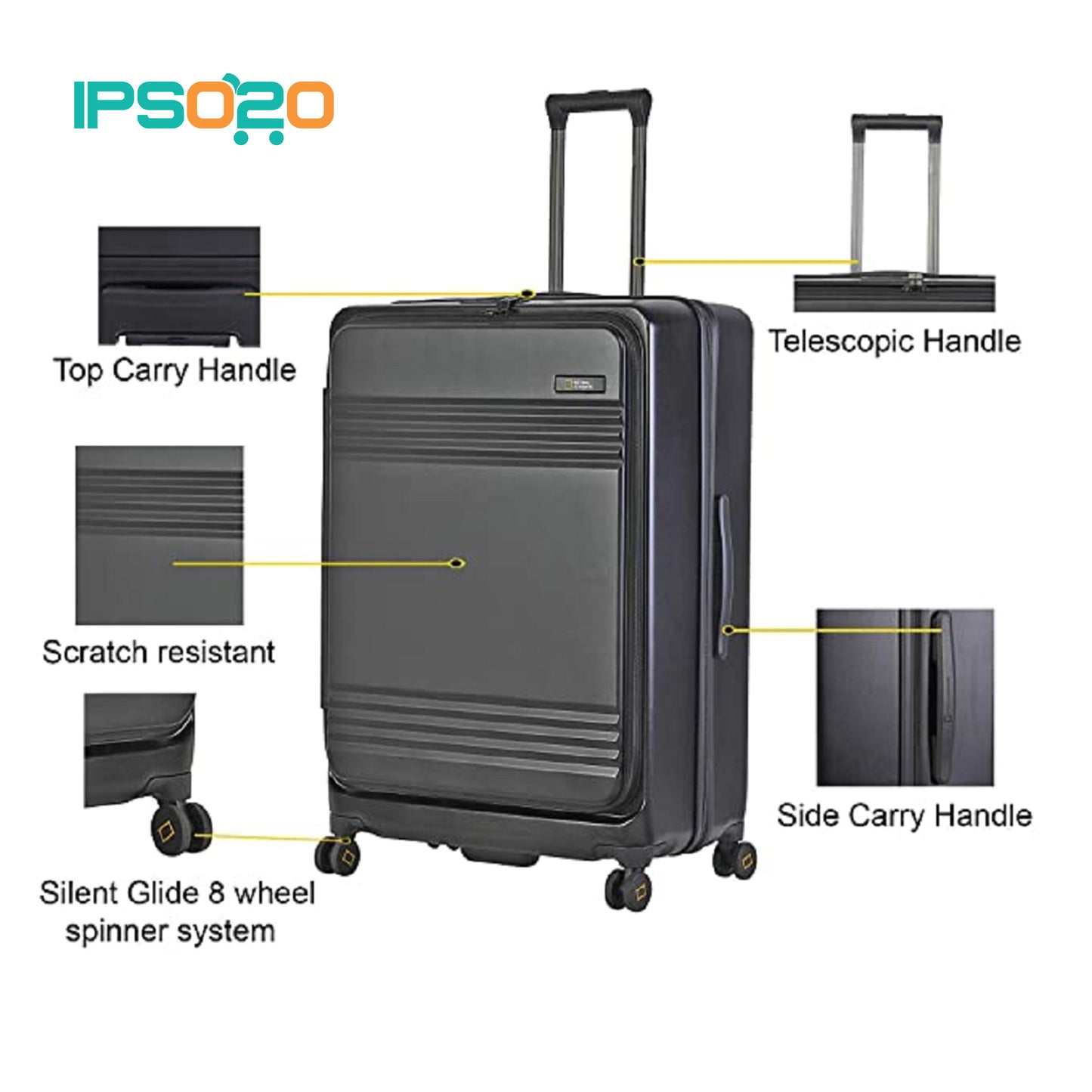 NATIONAL GEOGRAPHIC Lodge PC Hard Case Trolley Luggage 20" / 24" / 28"