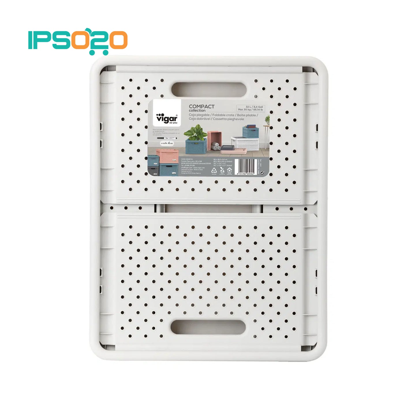 VIGAR Compact Sand Foldable Crate - 32L