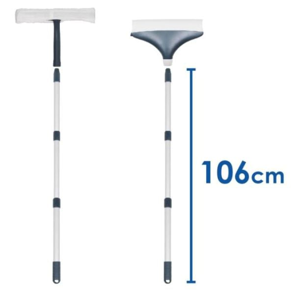 White Magic Window Blade Extension Handle [ Invented and Patented in Germany / Lightweight and Telescopic for easy storage / Cleaning Window / Cleaner ]