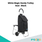 White Magic Handy Trolley Seat with two wheels 45L