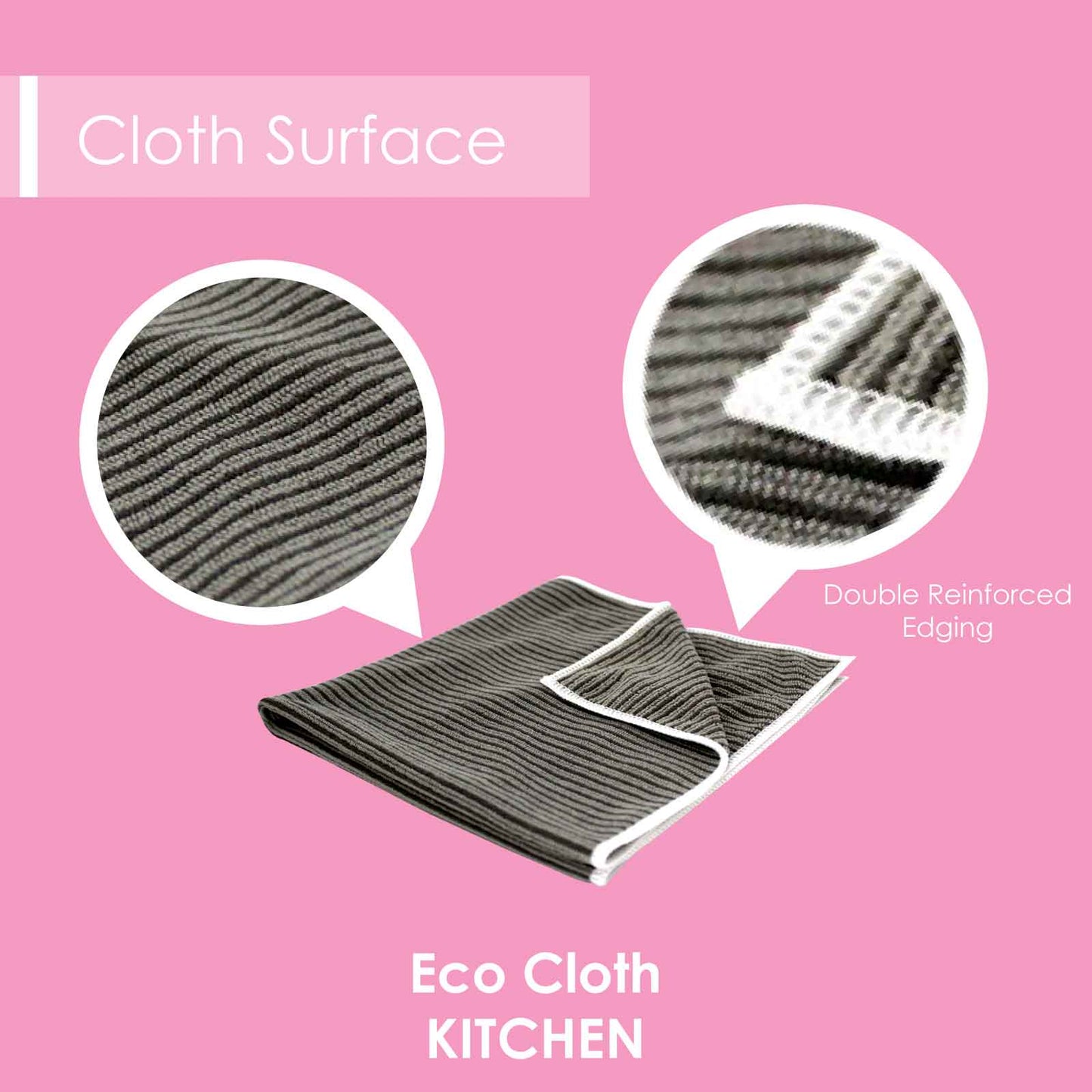 White Magic Microfiber Kitchen Eco Cloth [Korean microfiber Strong Absorbent Charcoal Yarn]