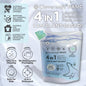 CLOVERSOFT 4 In 1 Deluxe Plus Plant Based Laundry Capsules 20 Pods (Atlantic Coast / Cotton Candy)