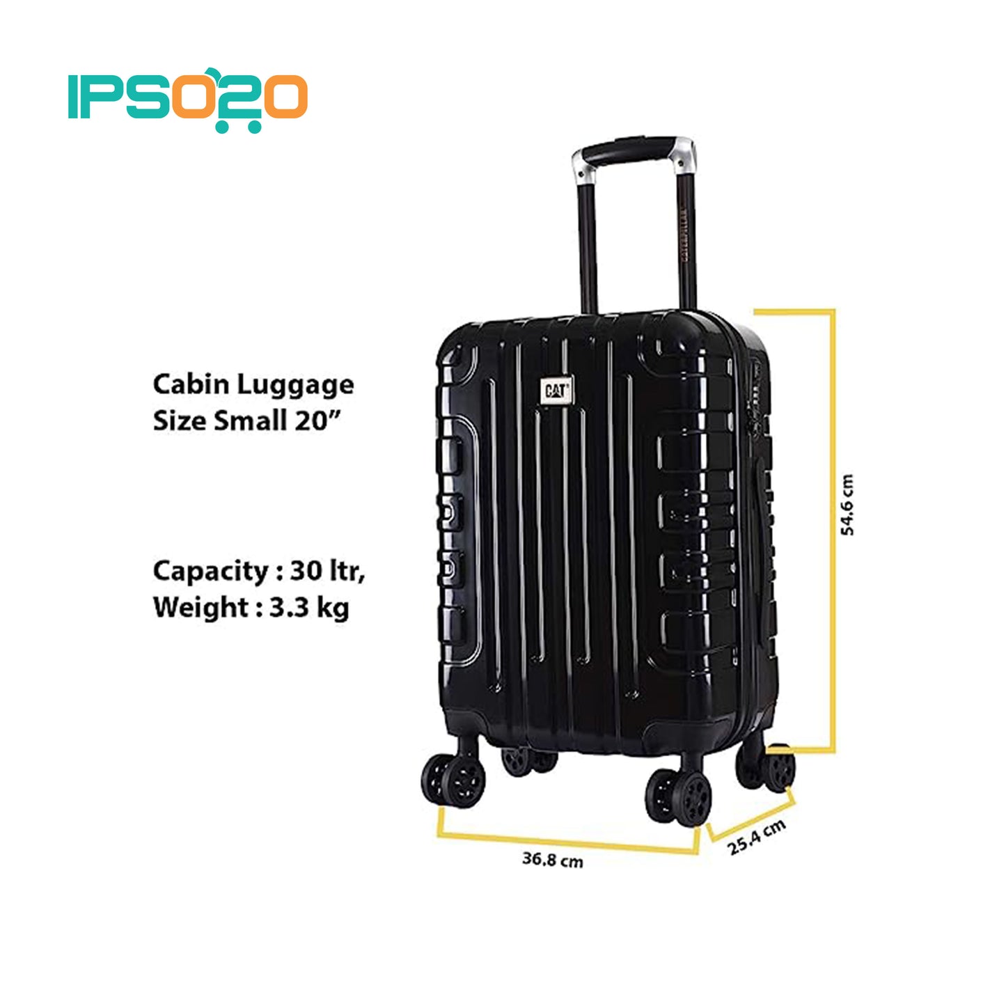 Caterpillar Cityscape 20" Trolley [Luggage/Suitcase, Silent glide 8 wheel spinner system, TSA lock, Zipper pocket inside main compartment]
