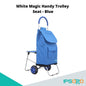White Magic Handy Trolley Seat with two wheels 45L