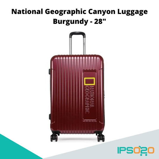 National Geographic Canyon 28  Trolley Luggage with TSA lock, Four double spinner wheels, U-shaped divider with zipped pocket, Expandable, Anti-theft zippers