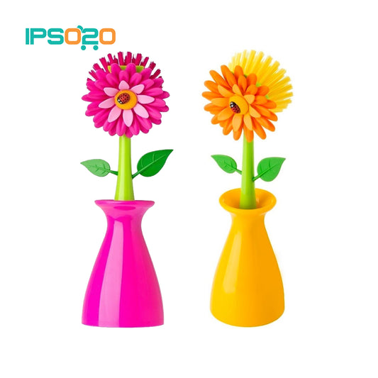 VIGAR Flower Power Dish Brush with Vase