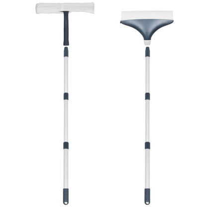 White Magic Window Blade Extension Handle [ Invented and Patented in Germany / Lightweight and Telescopic for easy storage / Cleaning Window / Cleaner ]