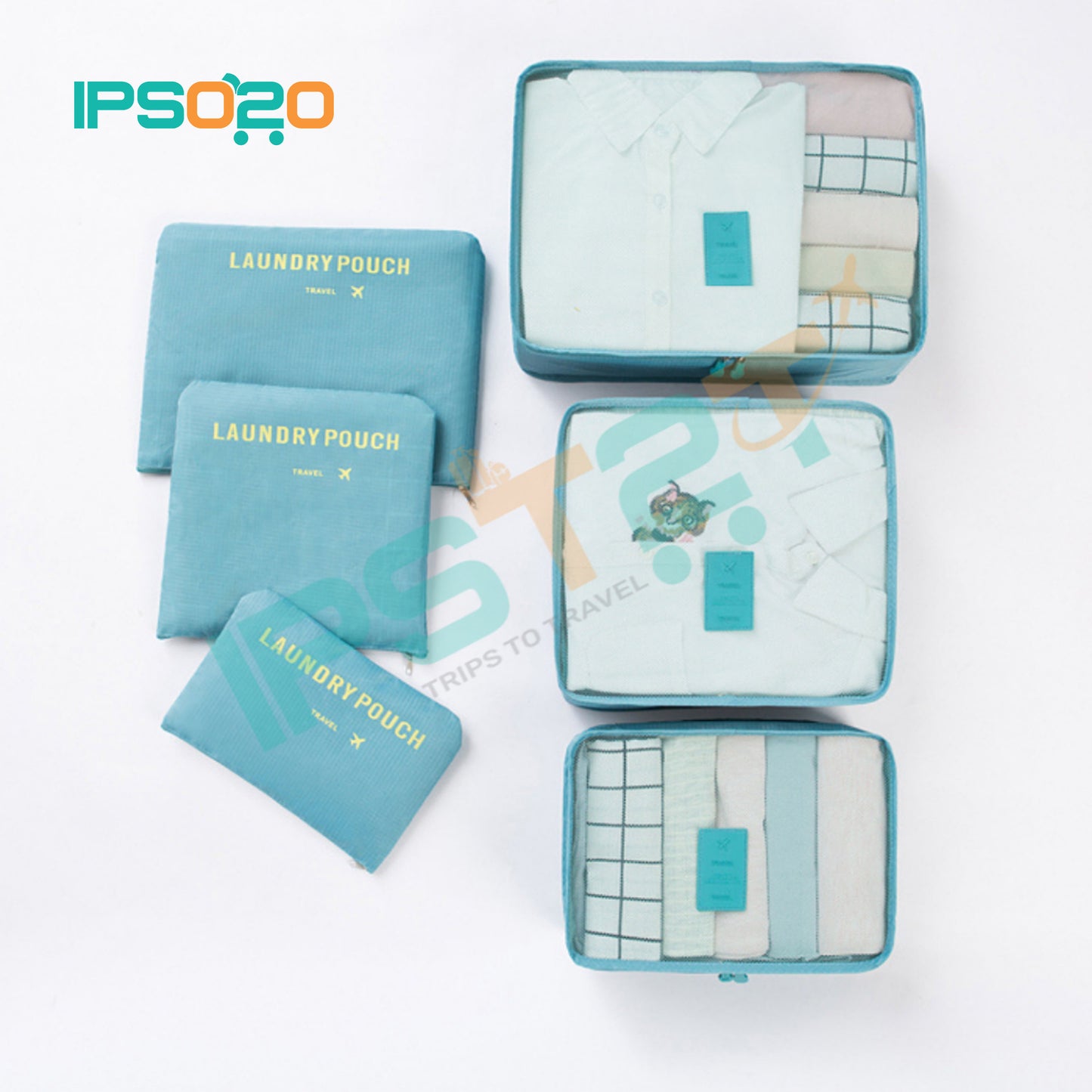 7 in 1 Travel Set Luggage Organiser Bag Pouch (Storage Bag / 6+1 pcs)