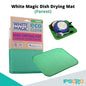 White Magic Dish Drying Mat [Absorbent , Hygienic , Antibacterial Microfibre] 45cm x 40cm
