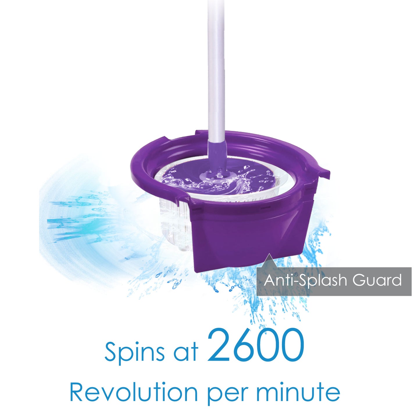 White Magic Foot Press Spin Mop Set (with 2 microfiber mop heads and mop handle) / Footpress Mop / Made in Taiwan / Red Dot Design Award / 1 Year Bucket Warranty / IPSo2o