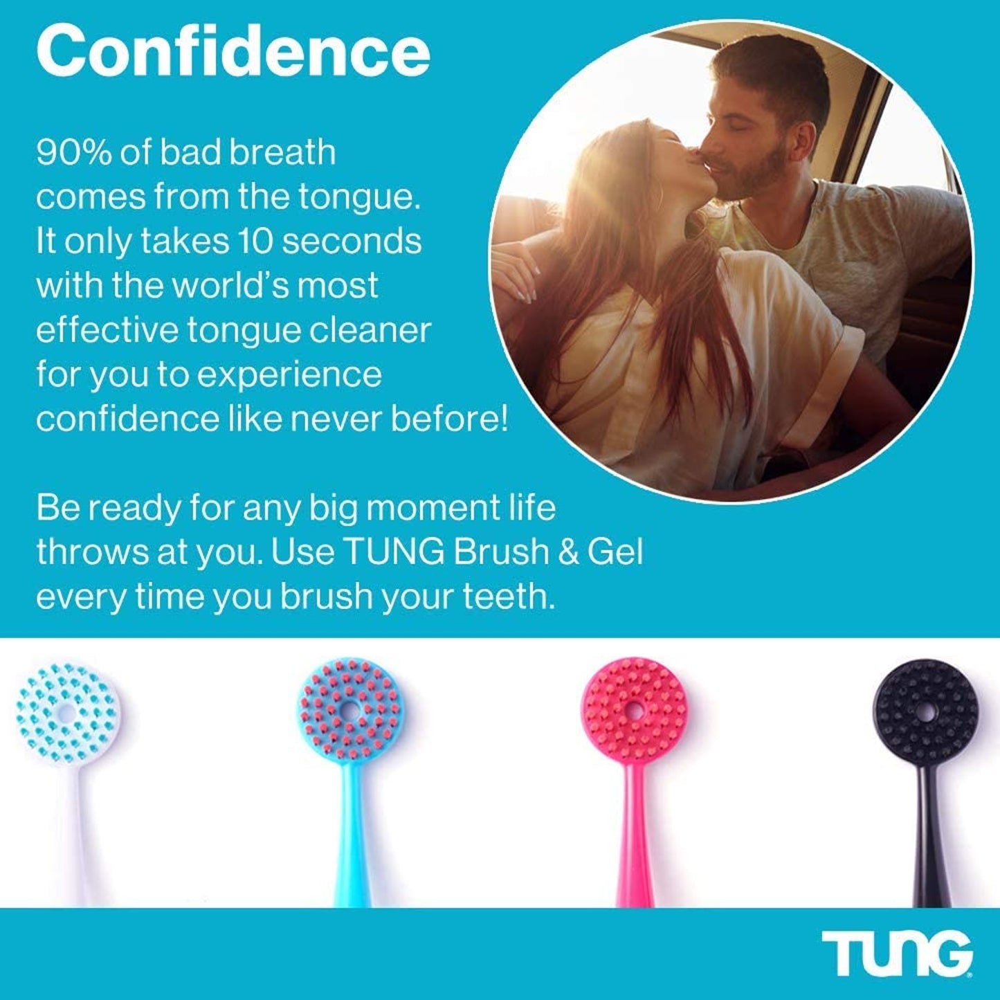 TUNG Tongue Cleaning Brush with Sample Gel & TUNG Gel - 80g