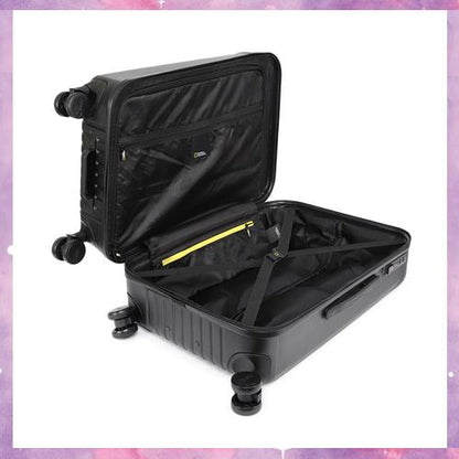 National Geographic Track Trolley M [ABS Hardcase Luggage/Suitcase, Aluminum trolley system with push button, TSA lock, Four double spinner wheels]
