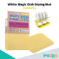 White Magic Dish Drying Mat [Absorbent , Hygienic , Antibacterial Microfibre] 45cm x 40cm