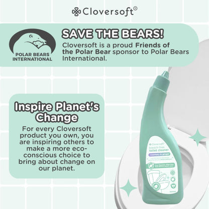 CLOVERSOFT Bleach Free Eco Friendly Toilet Cleaner Powerful and Gentle 500ml