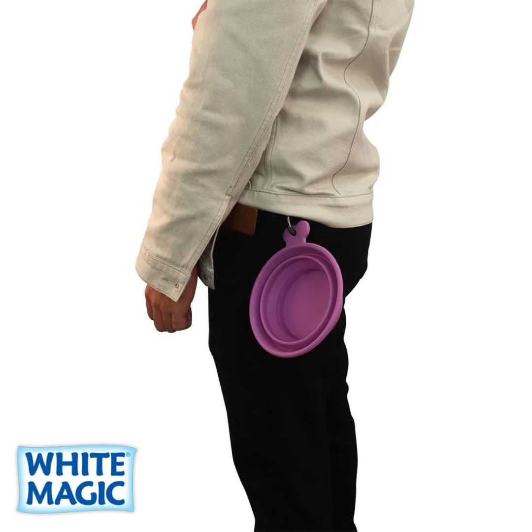 WHITE MAGIC Collapsible Travel Bowl