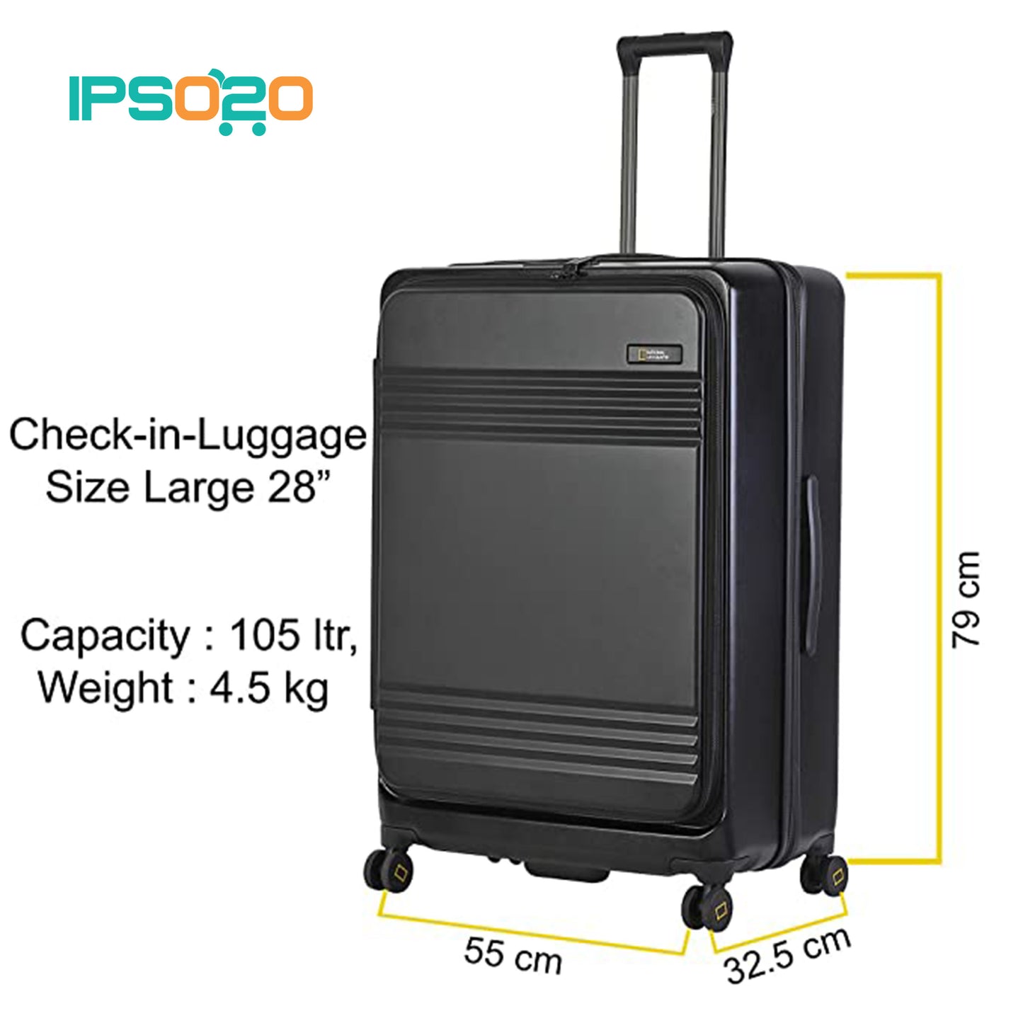 NATIONAL GEOGRAPHIC Lodge PC Hard Case Trolley Luggage 20" / 24" / 28"