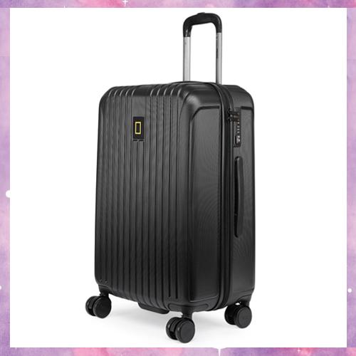 National Geographic Track Trolley M [ABS Hardcase Luggage/Suitcase, Aluminum trolley system with push button, TSA lock, Four double spinner wheels]