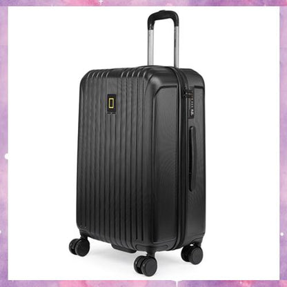 National Geographic Track Trolley M [ABS Hardcase Luggage/Suitcase, Aluminum trolley system with push button, TSA lock, Four double spinner wheels]