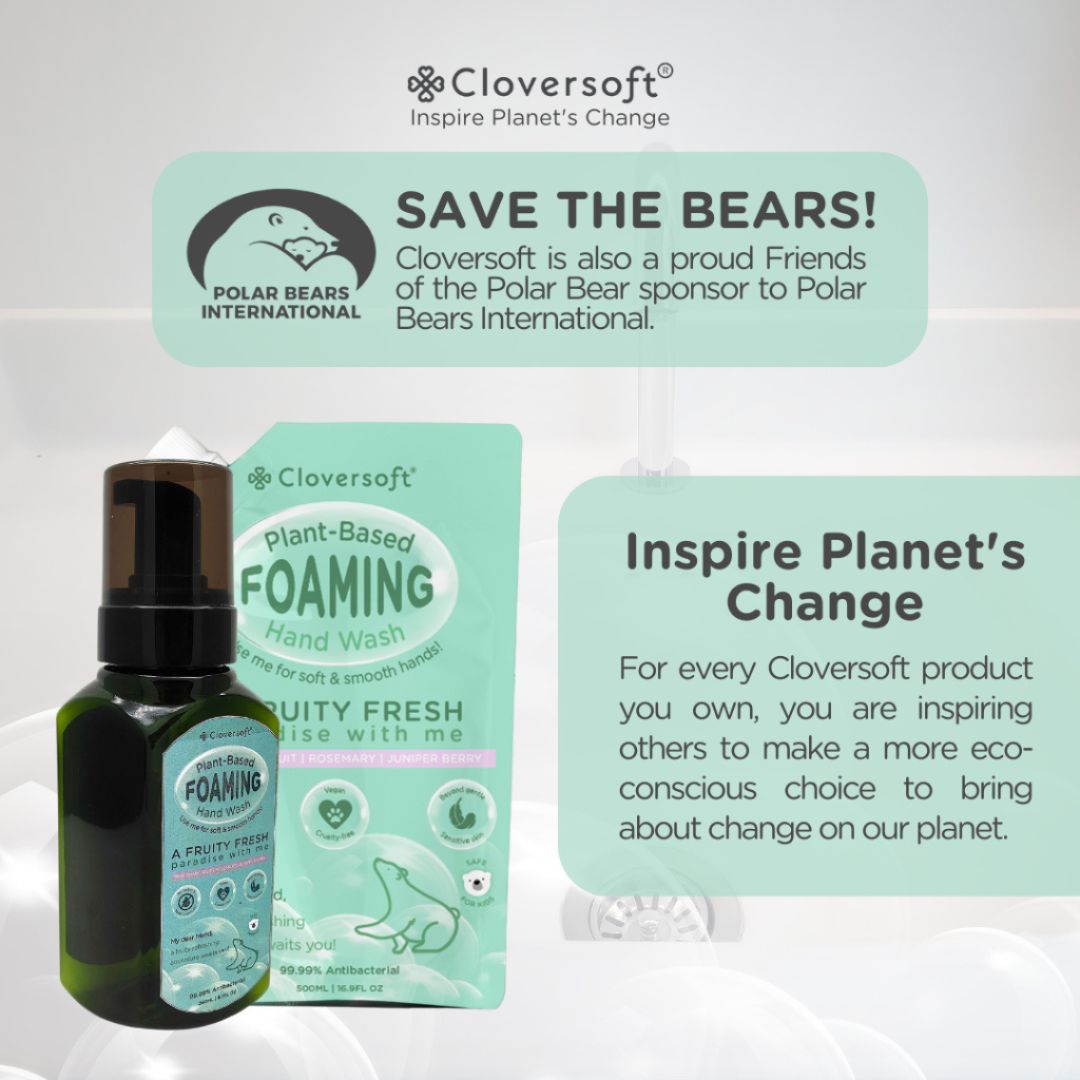 CLOVERSOFT Plant Based Bubbly Foaming Hand Wash 230ml + 30ml