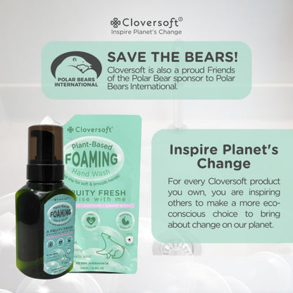 CLOVERSOFT Plant Based Bubbly Foaming Hand Wash 230ml + 30ml