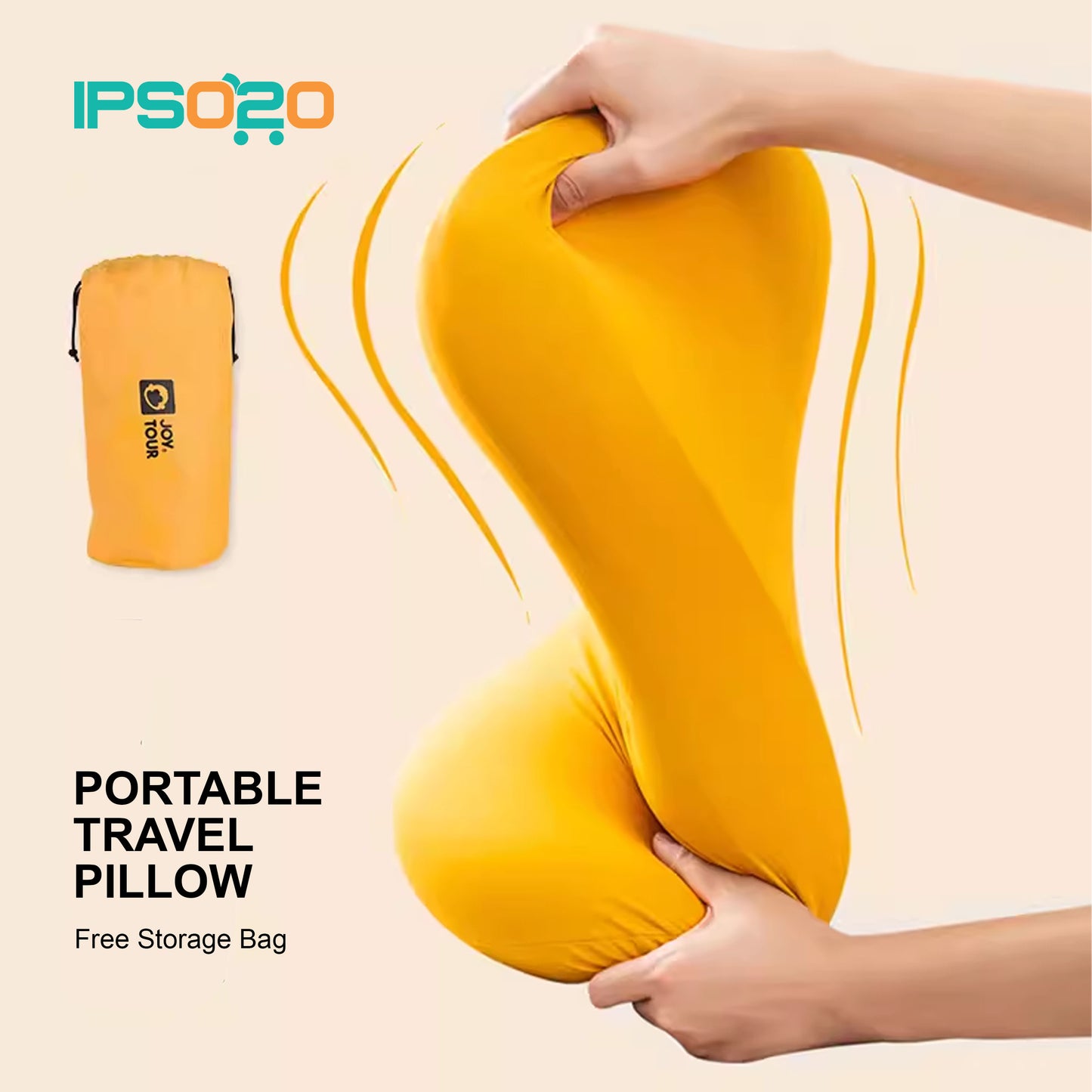 JOYTOUR Compact Memory Foam Travel Pillow with Case