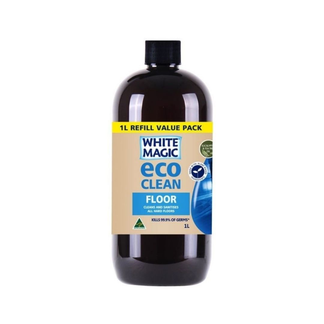 White Magic Eco Clean - Floor [ Palm Oil Free / Chlorine Free / Ammonia Free / Made with Australian Tea Tree and Eucalyptus Oil / Made in Australia - Australian Grown Ingredients Kills 99.9% of Bacteria (Proven by Testing conducted by Silliker) ]