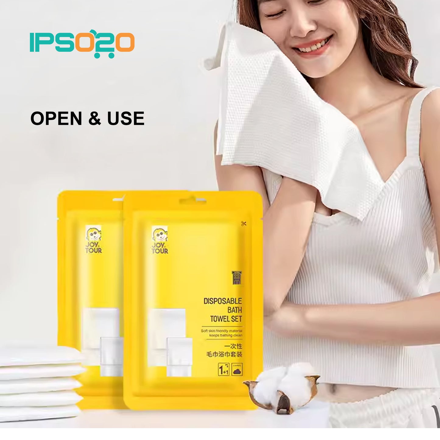 JOYTOUR Travel Disposable Bath Towel / Face Towel