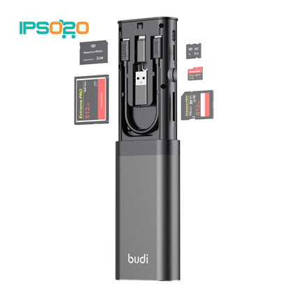 BUDI 3.0 Fast 5in1 Card Reader with Card Storage Box