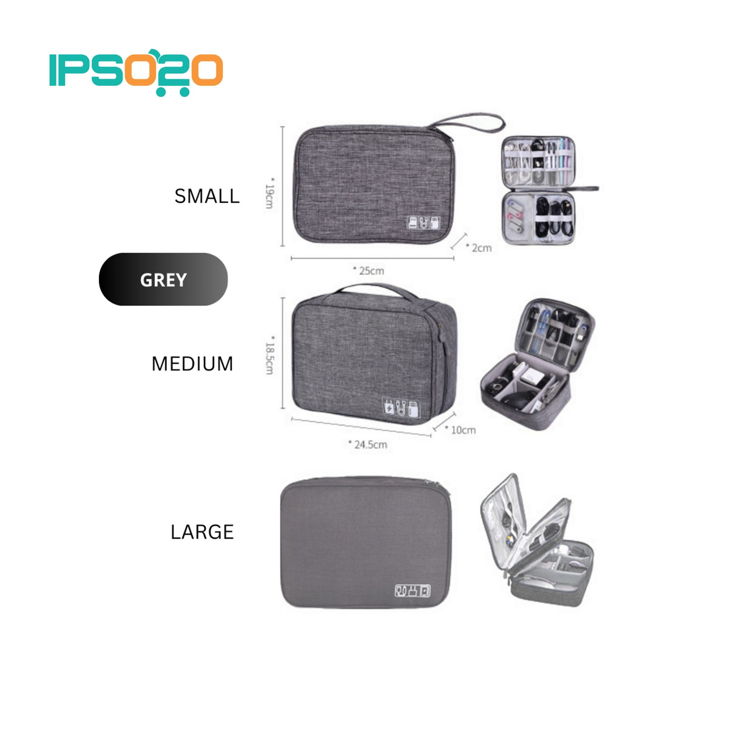 Electronic Digital Gadget Cable Organizer Accessories Travel Bag