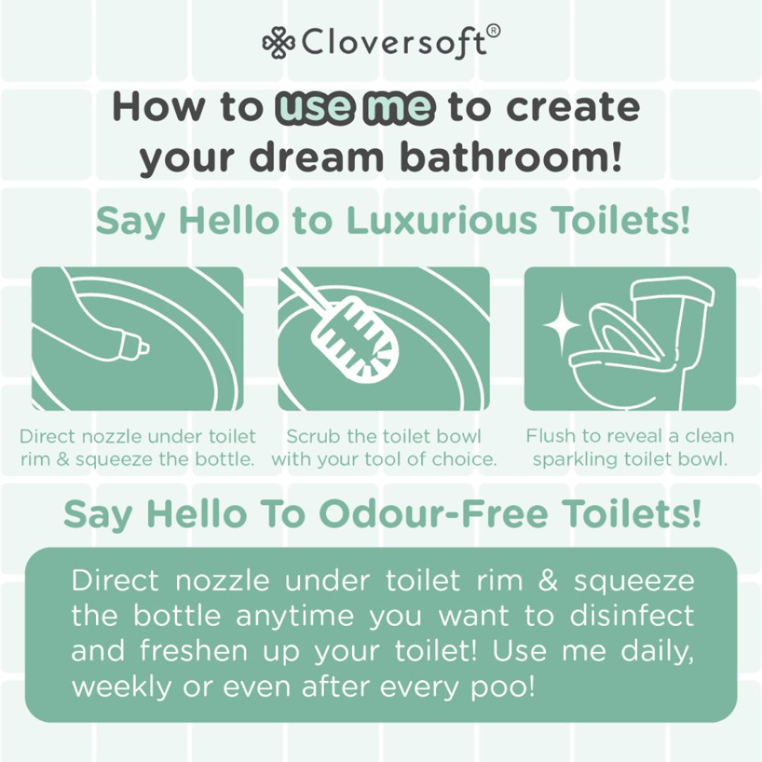 CLOVERSOFT Bleach Free Eco Friendly Toilet Cleaner Powerful and Gentle 500ml