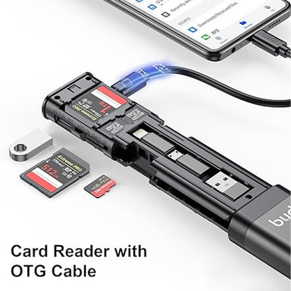 BUDI USB-C 3.0 TF/SD Card Reader OTG Adapter Multifunction Storage Stick