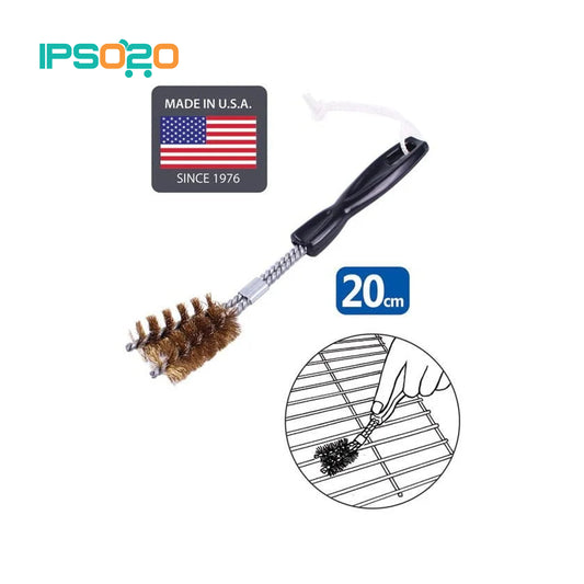 WHITE MAGIC Short V-Shaped Brass Spiral Barbecue Brush