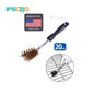WHITE MAGIC Short V-Shaped Brass Spiral Barbecue Brush