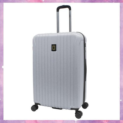 National Geographic Track Trolley M [ABS Hardcase Luggage/Suitcase, Aluminum trolley system with push button, TSA lock, Four double spinner wheels]