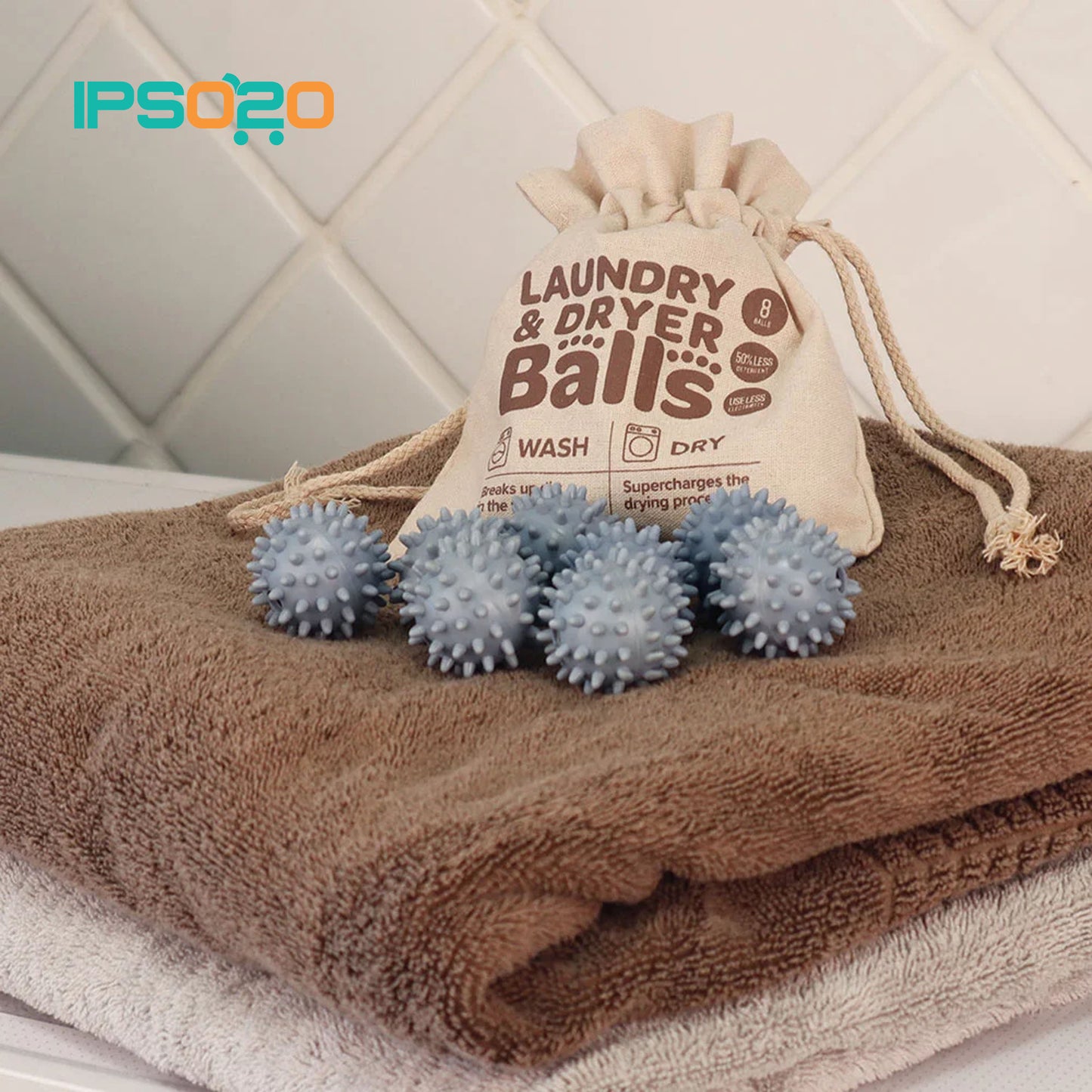 WHITE MAGIC Eco Basics Laundry Balls - 8pcs