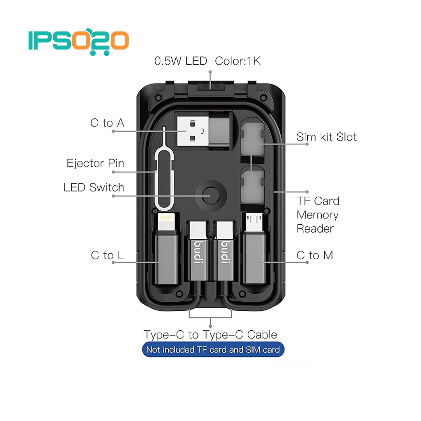 BUDI 15w Wireless Charger Phones Multi-Functional Box